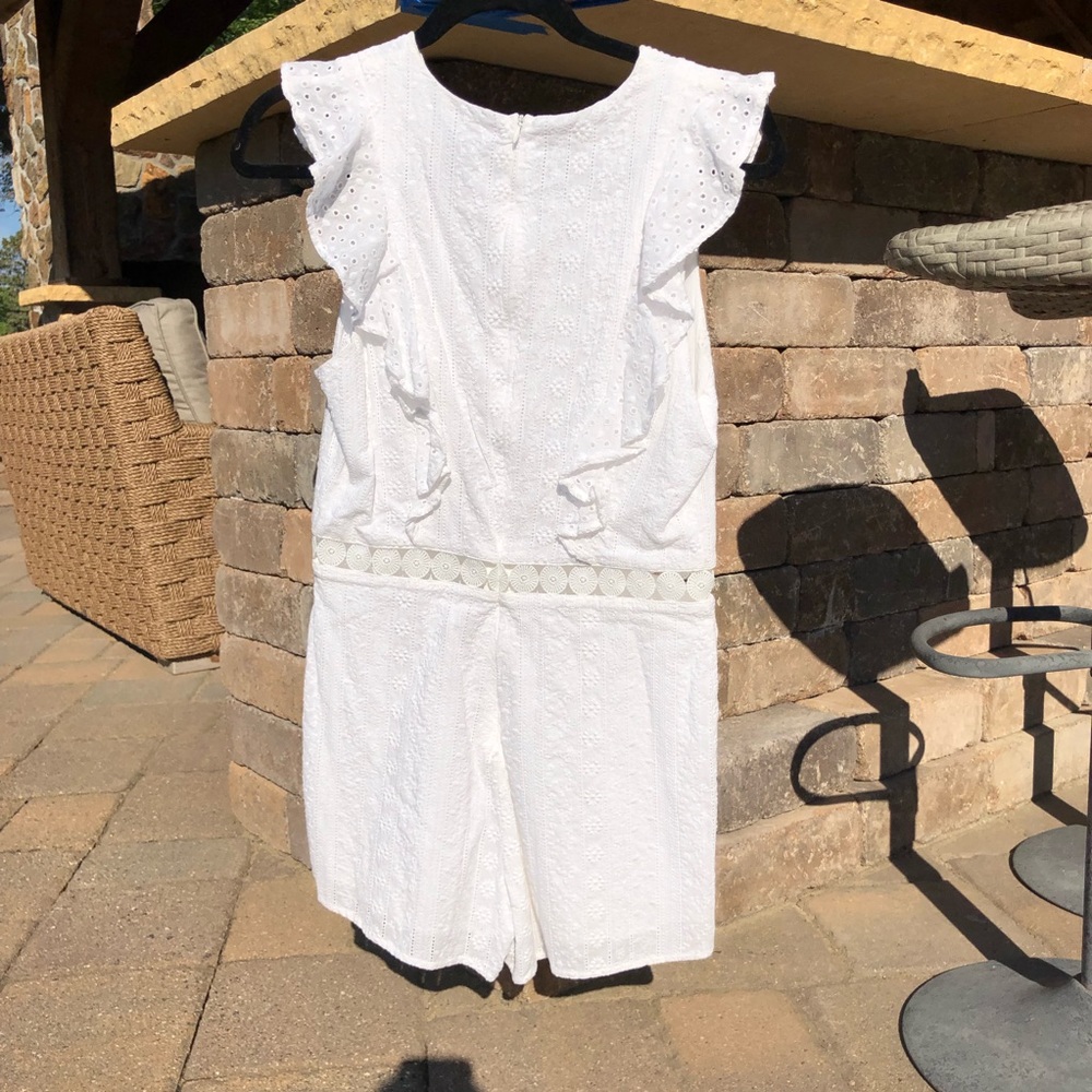 Just One Answer White Ruffle Romper - Picture 7 of 7